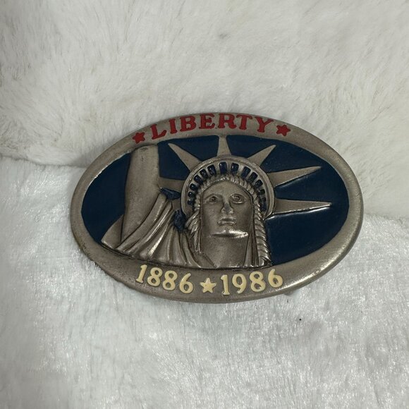 Vintage Other - Liberty Belt Buckle 1886-1986 Made In USA Vintage Statue Of Liberty Oval Design